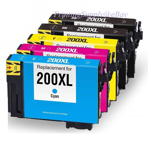 5x ink For Epson 200XL T200XL XP200 XP300 XP310 XP400 XP410 WF2520 WF2530 WF2540
