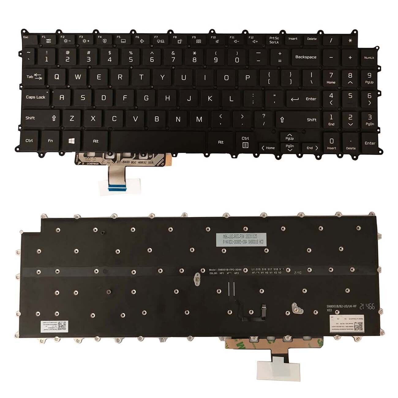 New US Keyboard for LG Gram 15Z90P 15Z90P-G 15Z90P-K 15Z90P-N 15Z90P-P Backlit