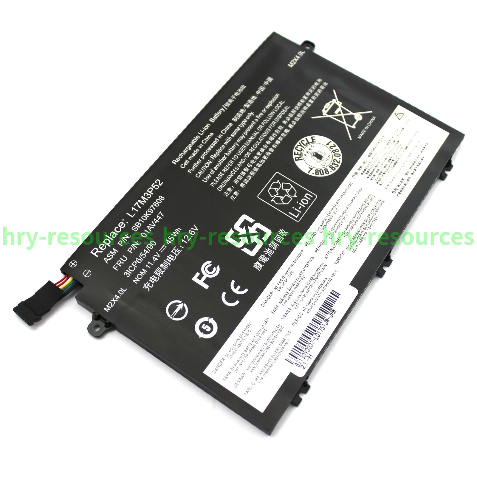 New L17L3P51 L17M3P52 01AV445 Battery for Lenovo ThinkPad E480 E485 E580 E590