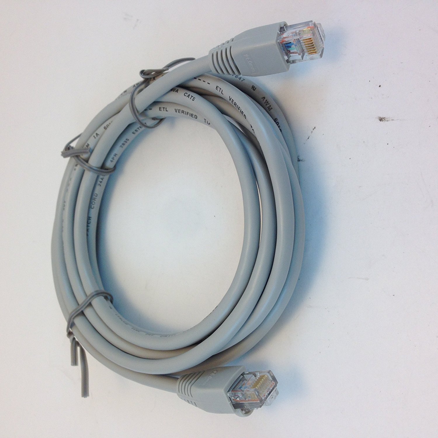 1 PIECE - CES - ETHERNET CABLE 10FT RJ45 MALE TO MALE GREY DSL/CABLE # ZCAT5GRAY