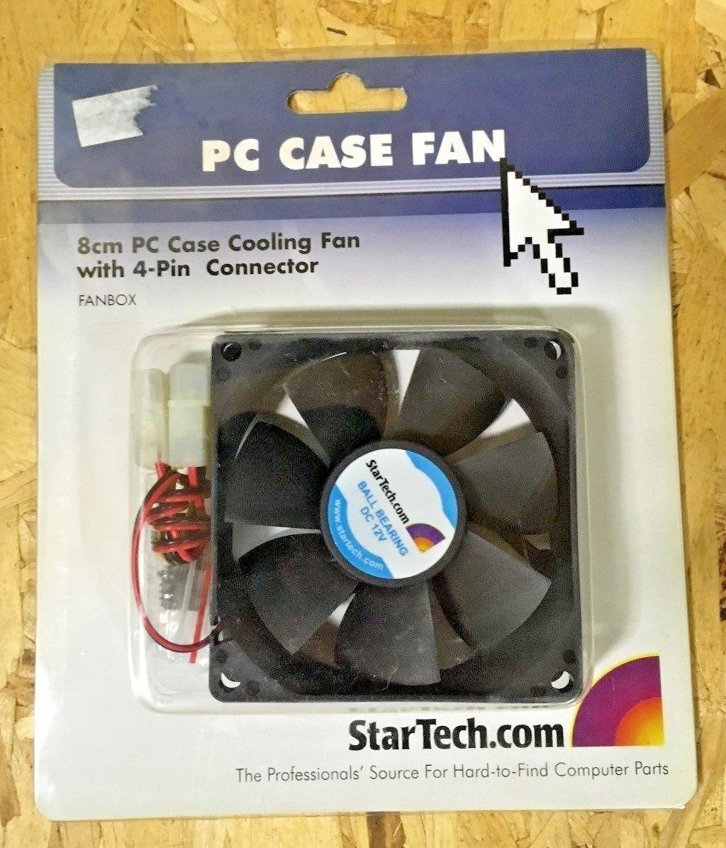 **BRAND NEW** StarTech FANBOX 80x25mm Dual Ball Bearing Computer Case Fan w/ LP4