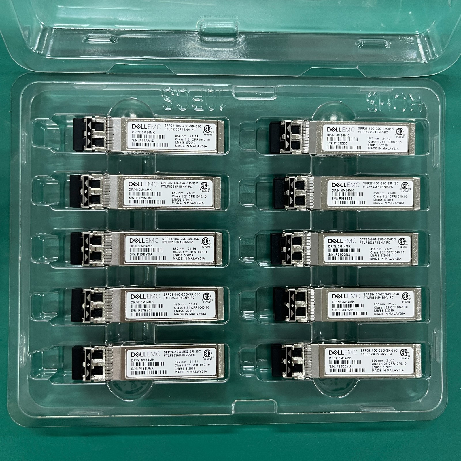 M14MK Dell SFP28-10G-25G-SR-85C SFP28 Transceiver-10/25GBASE-SR Dual Rate Module
