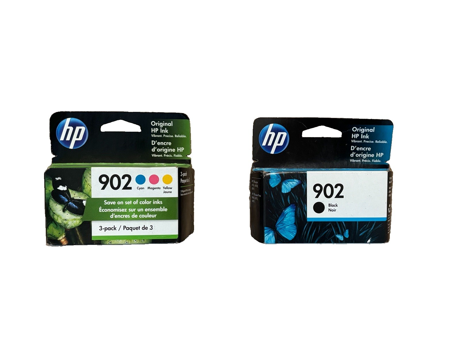 New Genuine HP 902 Black/HP 902 Regular Color Ink Cartridges *EXPIRED 12/2022*