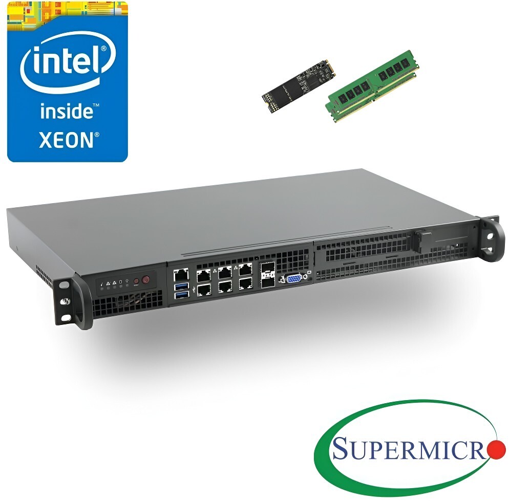 ✅*Authorized Partner*Supermicro SYS-5018D-FN8T 1U,10GbE, SF+,64GB 512GB M.2