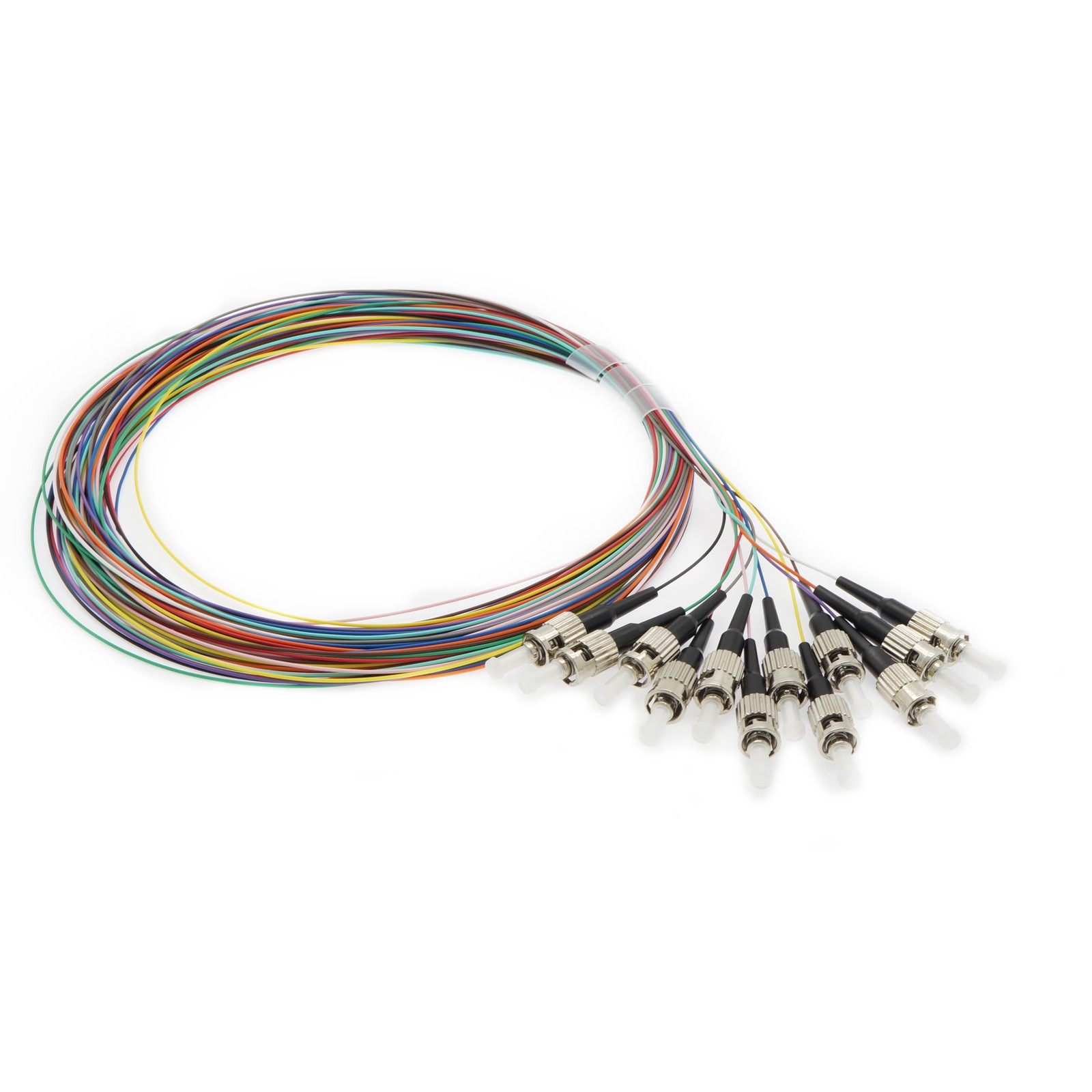 10 Pack of 12-Pack 3m ST/UPC Singlemode LSZH 0.9mm Multicolor Pigtail