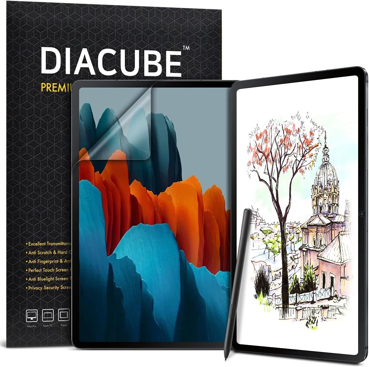 1+1 Pack Anti Glare & Paperfeel Screen Protectors for Galaxy Tab S9/S8/S7 11