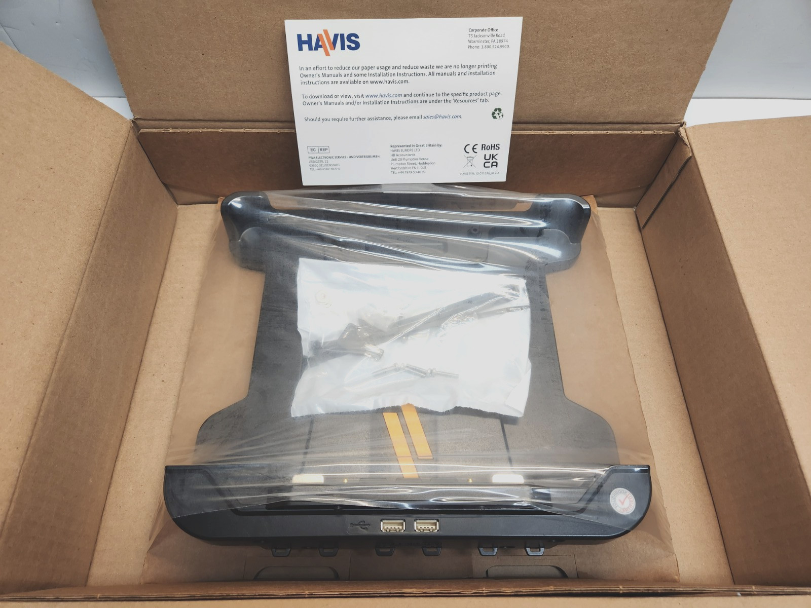Havis DS-PAN-1201-2 Dual Antenna Docking Station  CF-33 w/  Key 