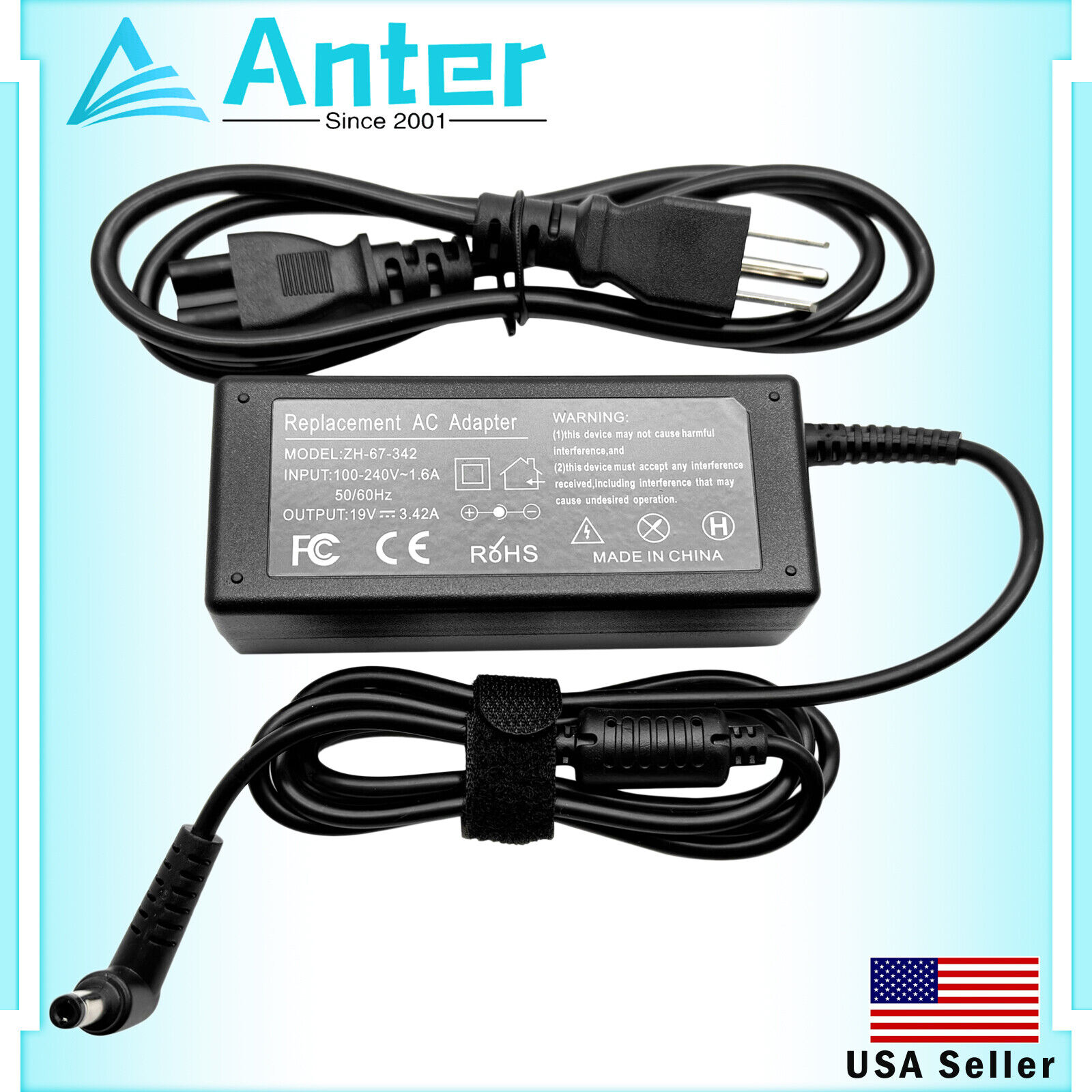 AC Adapter Power Charger Cord For HP Pavilion 23CW 25CW 27cw 23tm 22cwa Monitor