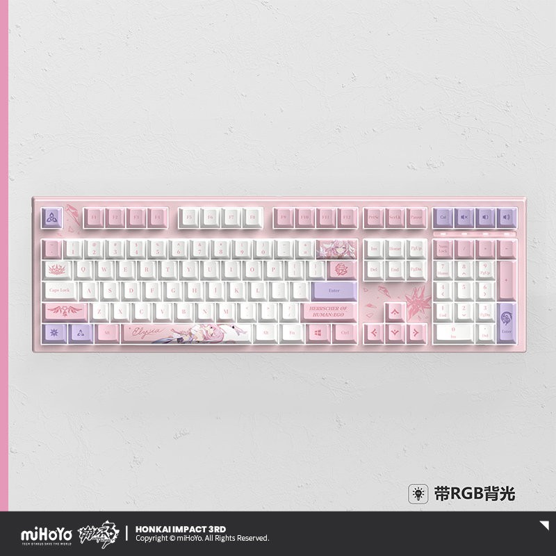 Honkai Impact 3 Elysia Mechanical Keyboard Kailh BOX White Glacier Pandas Gift