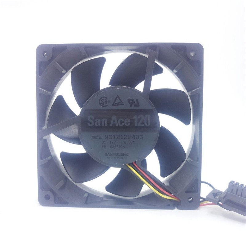 1PCS Sanyo 12025  9G1212E403 12V 0.58A Dual-Ball Bearing High-Airflow Fan