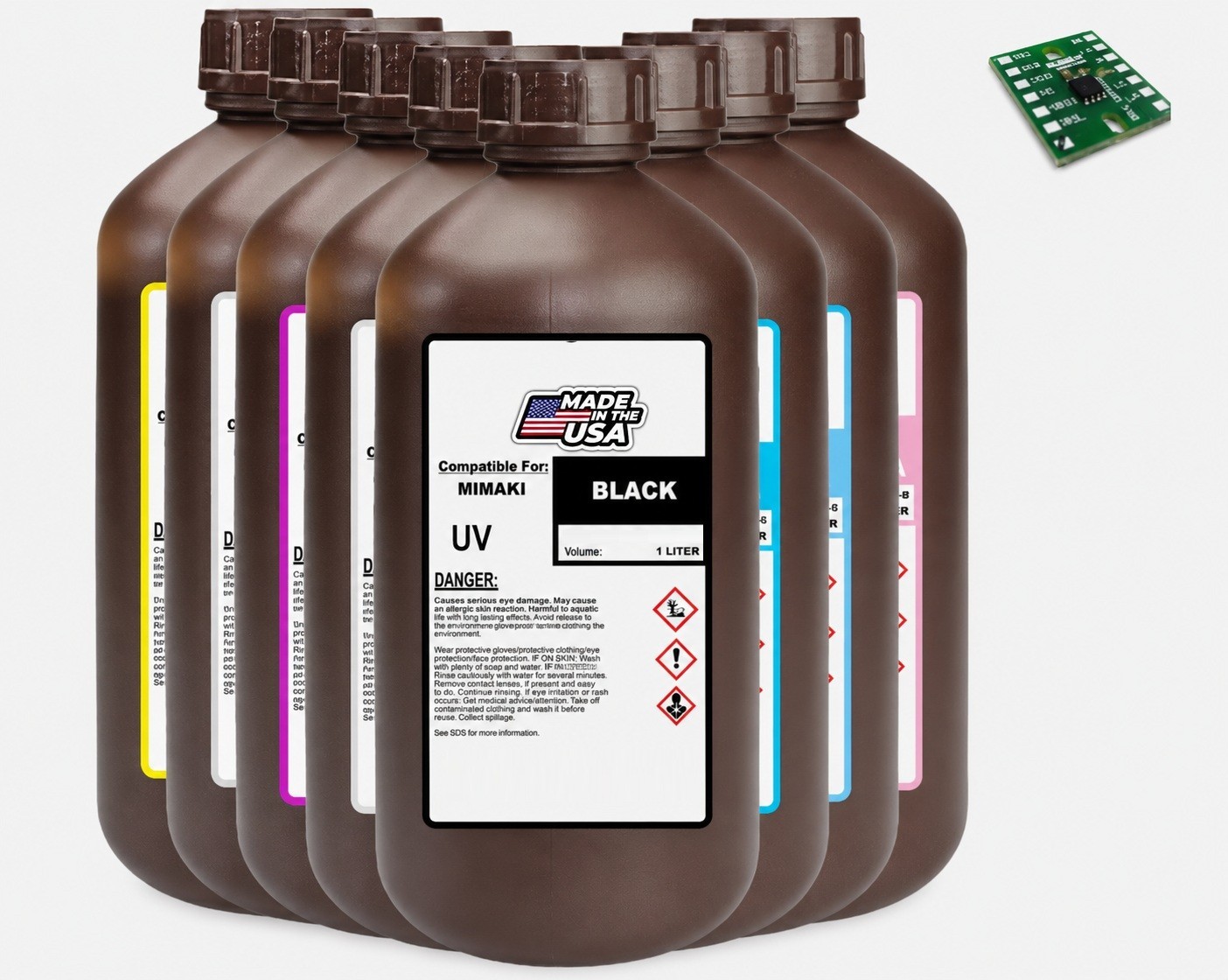 (1,000 ML) INK REFILL PREMIUM COMPATIBLE MIMAKI UV CURE LUS 175 + CHIP