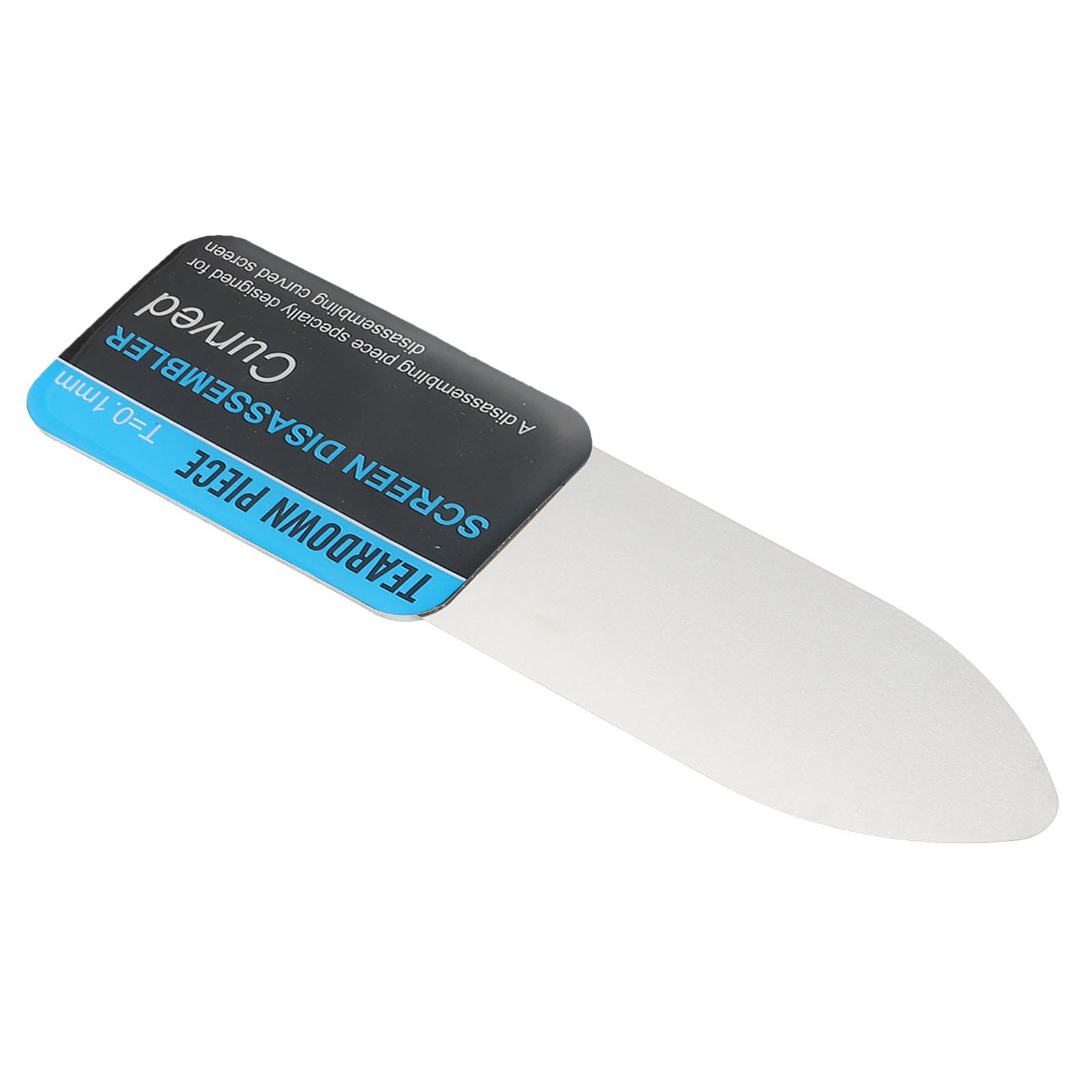 Stainless Steel Metal Flat Curved Spudger 0.1mm Ultra Thin for Mobile Phone