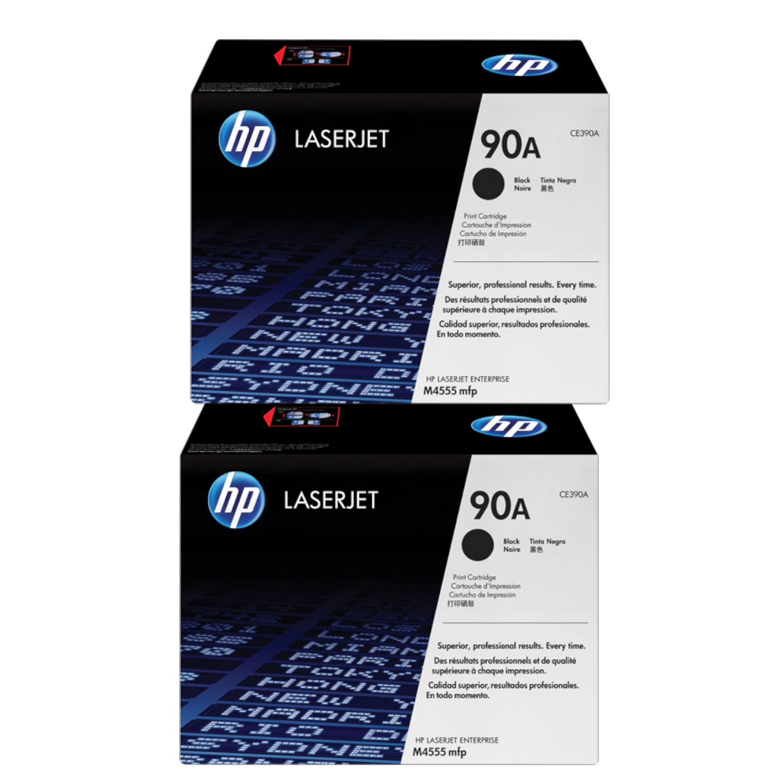 New Open Box HP 90A Black 2-Pack Original LaserJet Toner Cartridge Set,