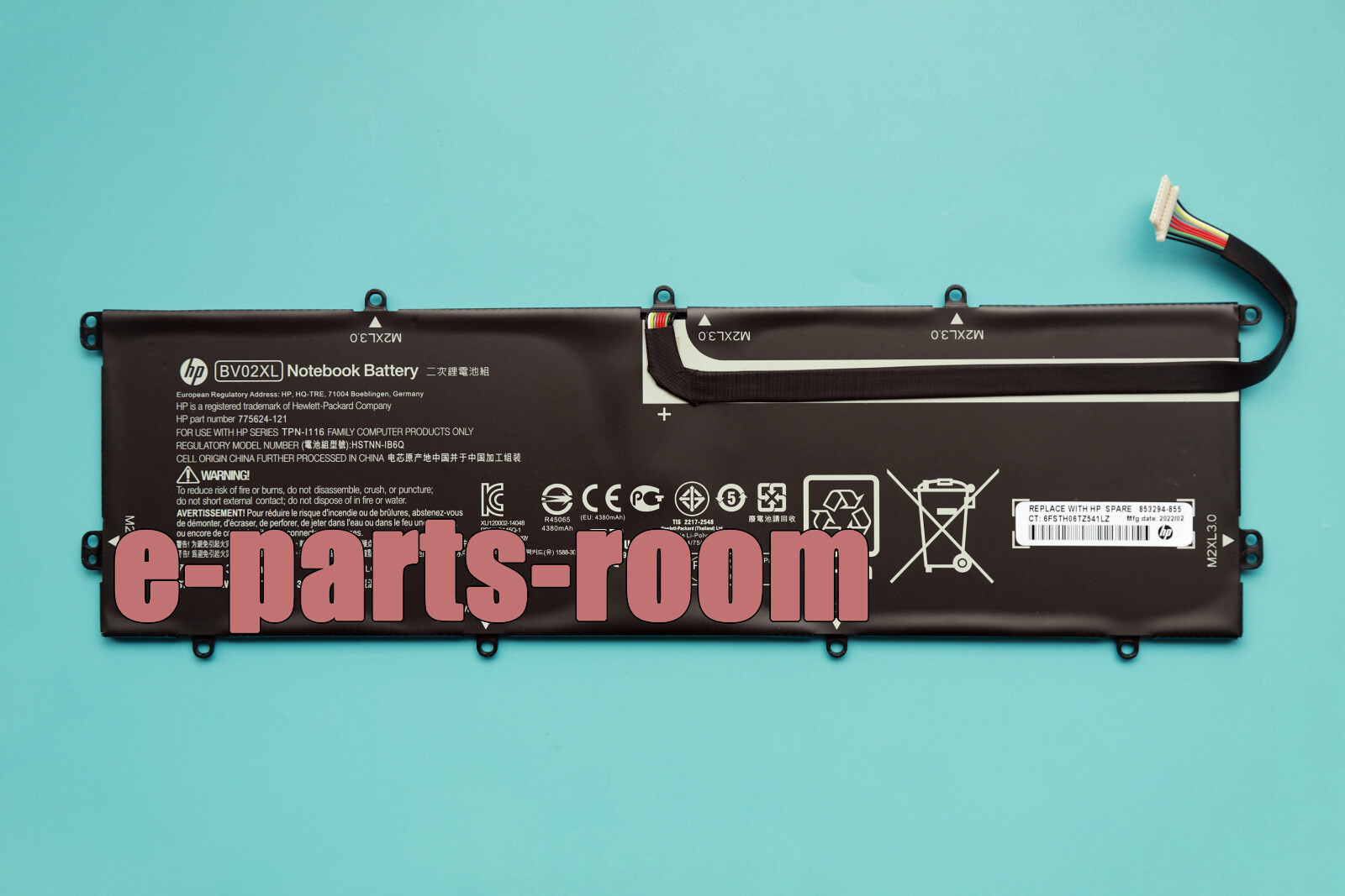 Genuine BV02XL Battery For Hp Envy X2 Detachable 13 Series 775624-1C1 TPN-I116