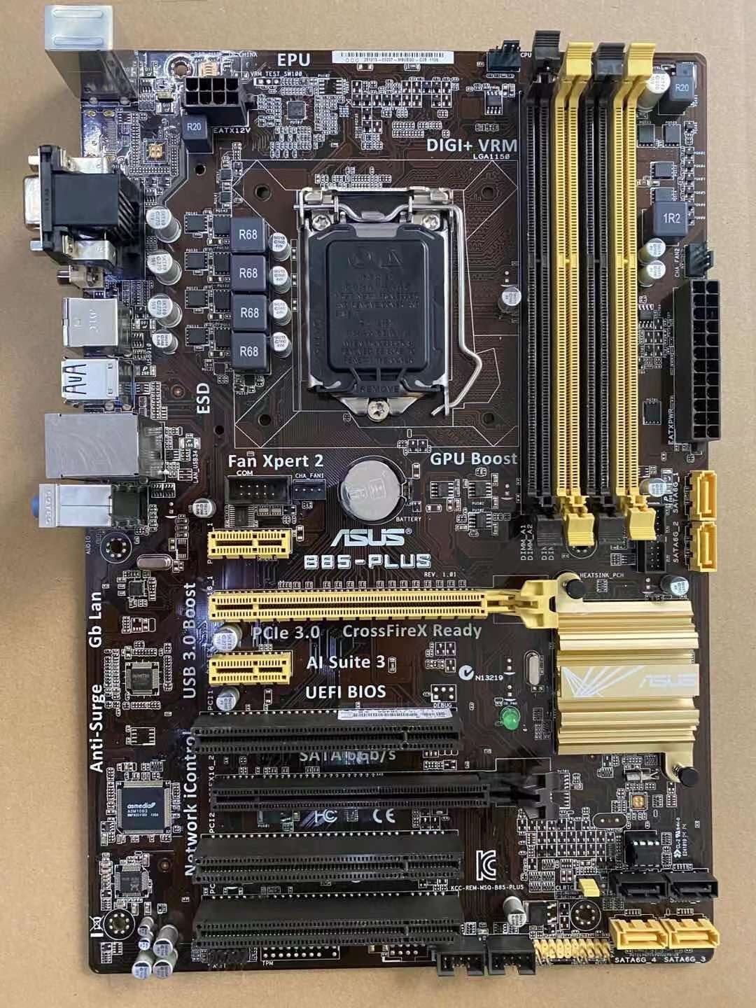 ASUS B85-PLUS LGA1150 DDR4 ATX Full Size HDMI DVI VGA Desktop Motherboard