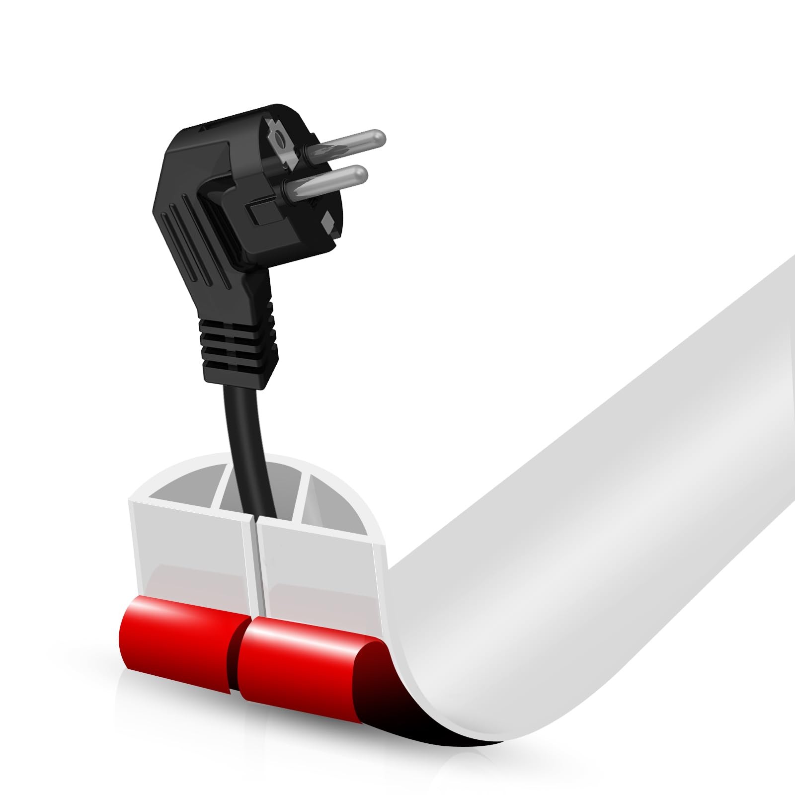 Floor Cord Cover Self Adhesive Cord Hider,3.3FT Cable Management, Extension S...