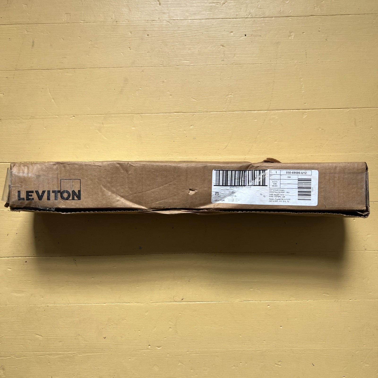 Leviton 69586-U12 Cat 6 UTP Flat 110-Style 12-Port 1RU Patch Panel