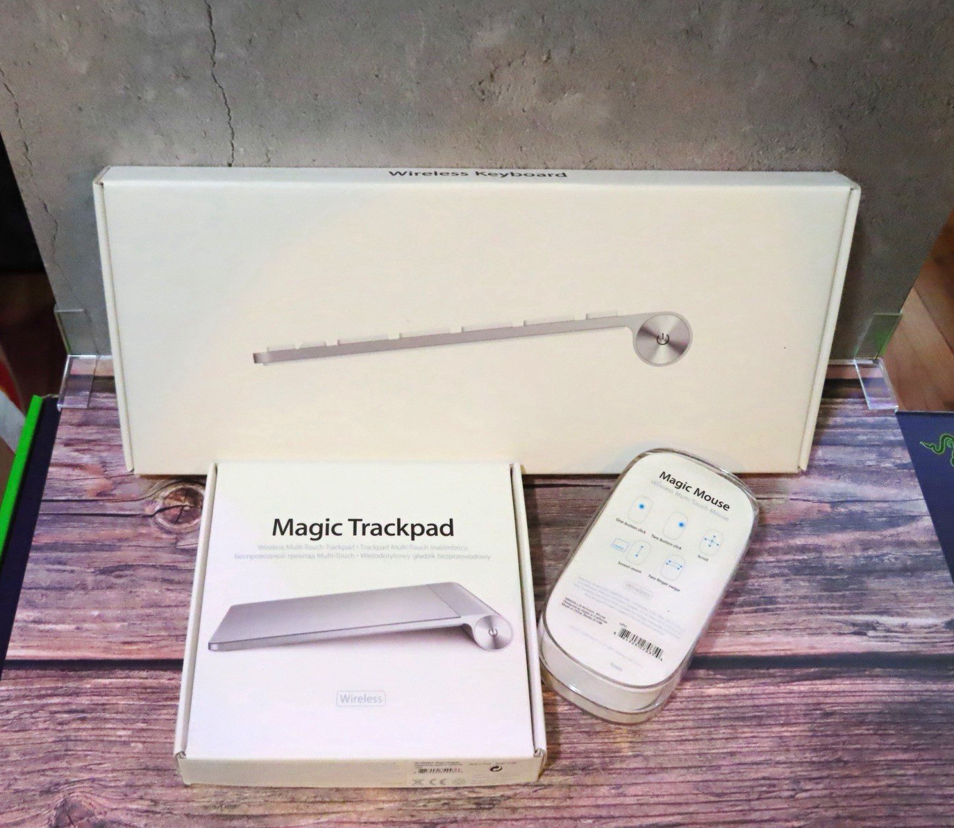 Apple Wireless Keyboard + Magic Mouse + Magic Trackpad Bundle Silver A1296