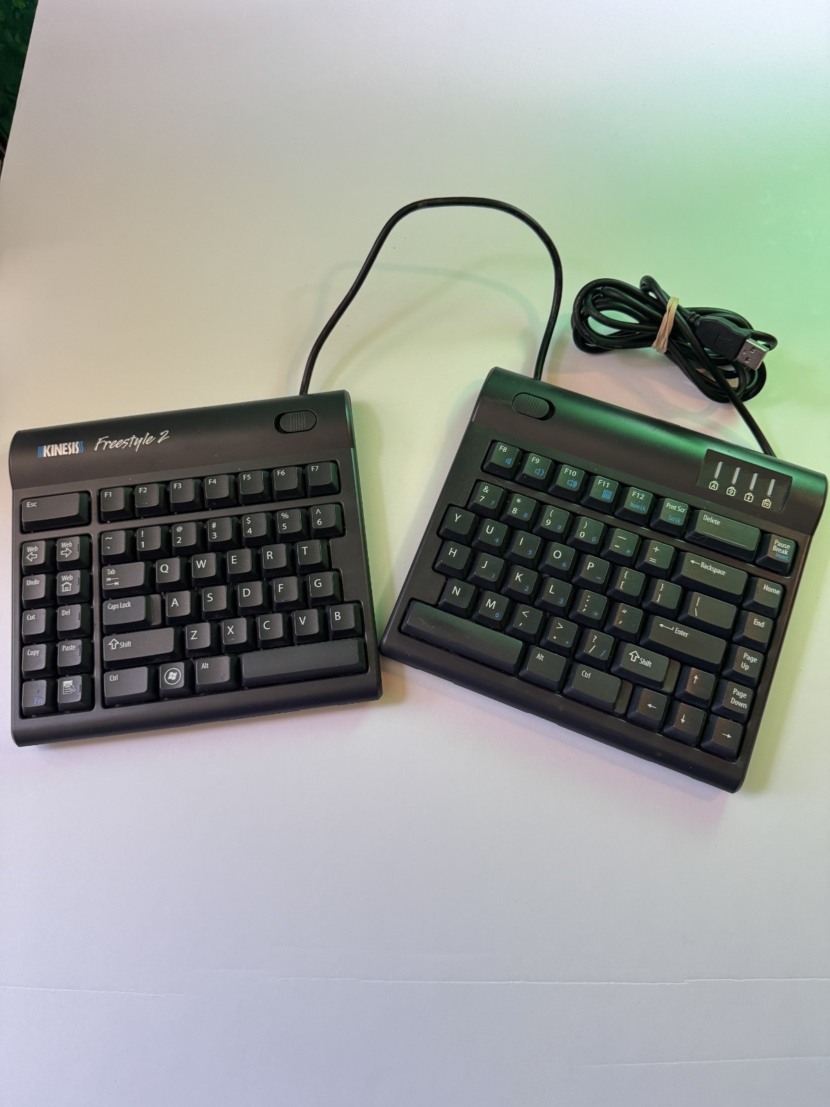 Kinesis Freestyle 2 Ergonomic Split Wired USB Keyboard (Black) Windows PC KB800