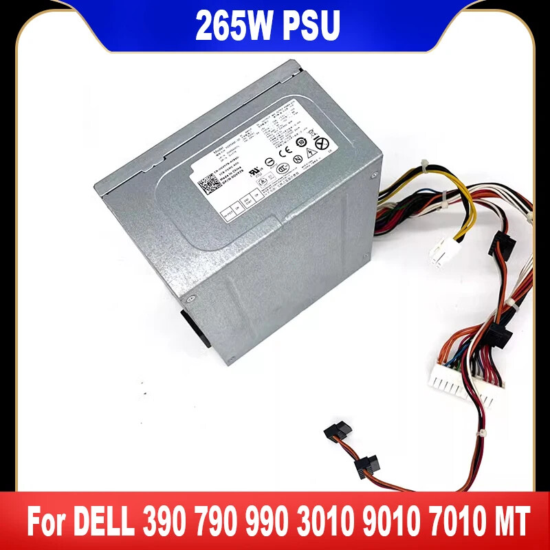 265W PSU For DELL OptiPlex 390 790 990 3010 9010 7010 MTPower Supply AC265AM-00