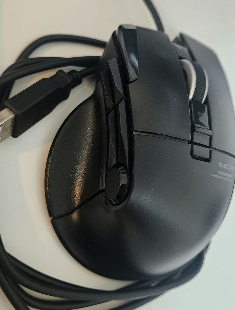 ELECOM M-DUX30BK Gaming Mouse DUX Wired Used Limited From Japan Black
