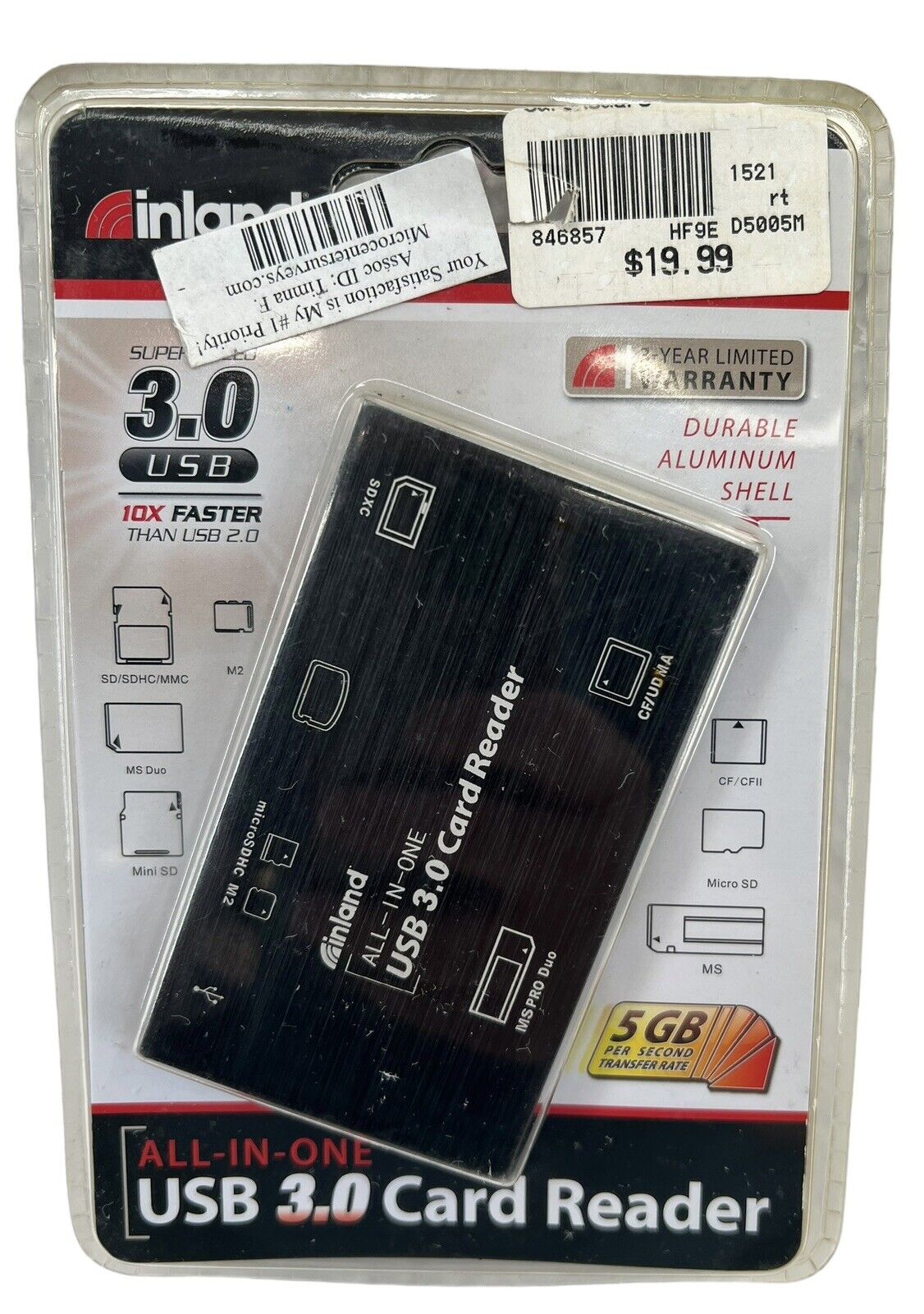 Inland All-in-One Super Speed USB 3.0 Card Reader *SEALED*