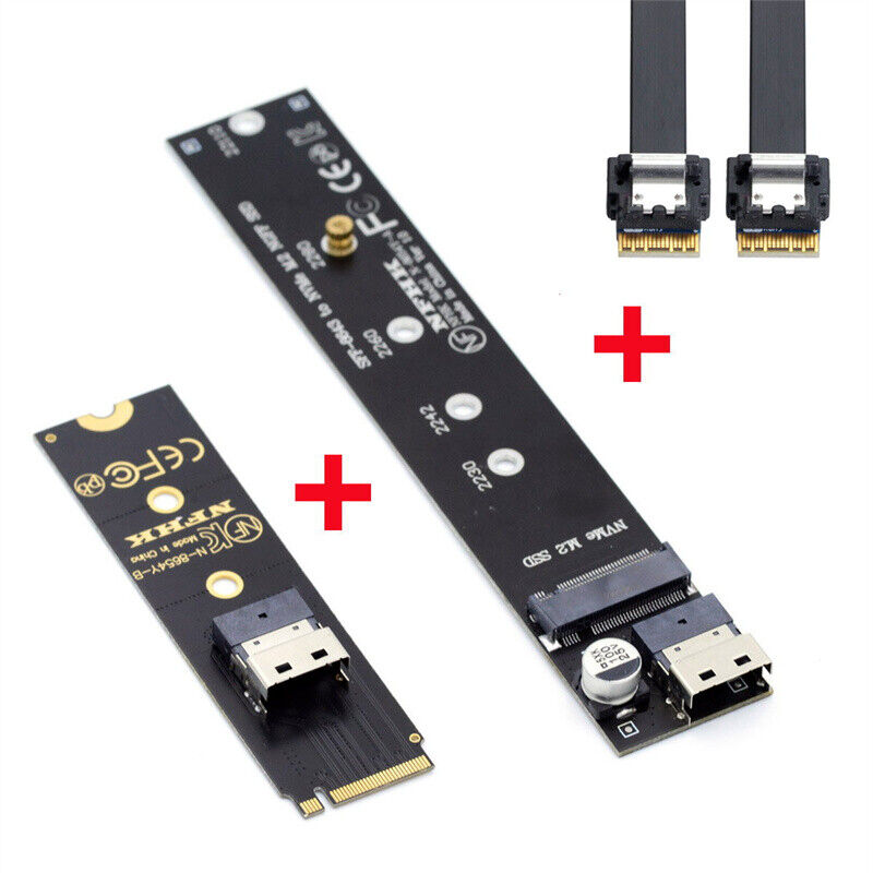 Chenyang NGFF M-Key NVME Male to Female Extension Cable with SFF-8654 Connector
