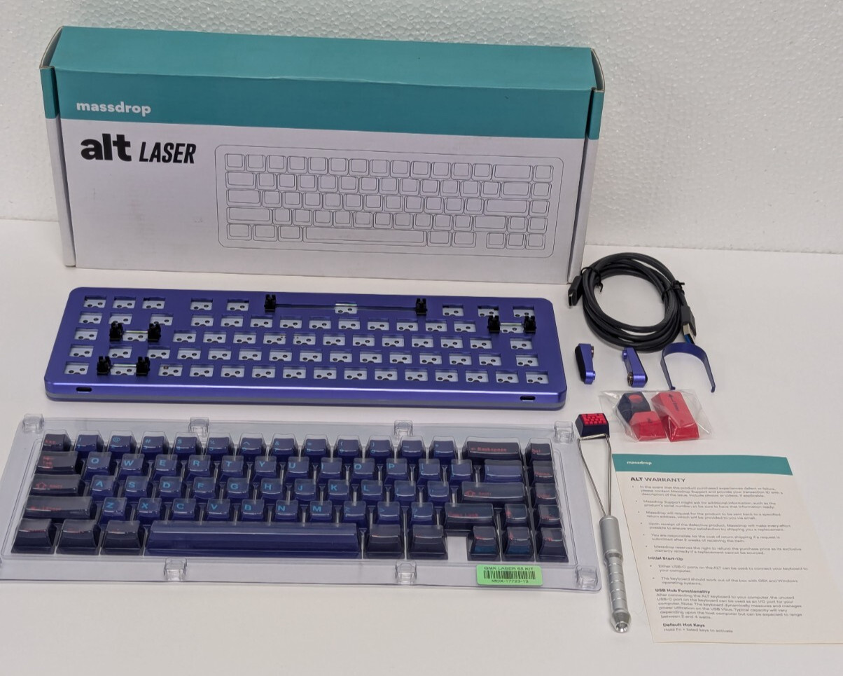 NEW Massdrop x MiTo ALT Laser Dusk 65% Keyboard – Serialized –Full Kit MDX-22176