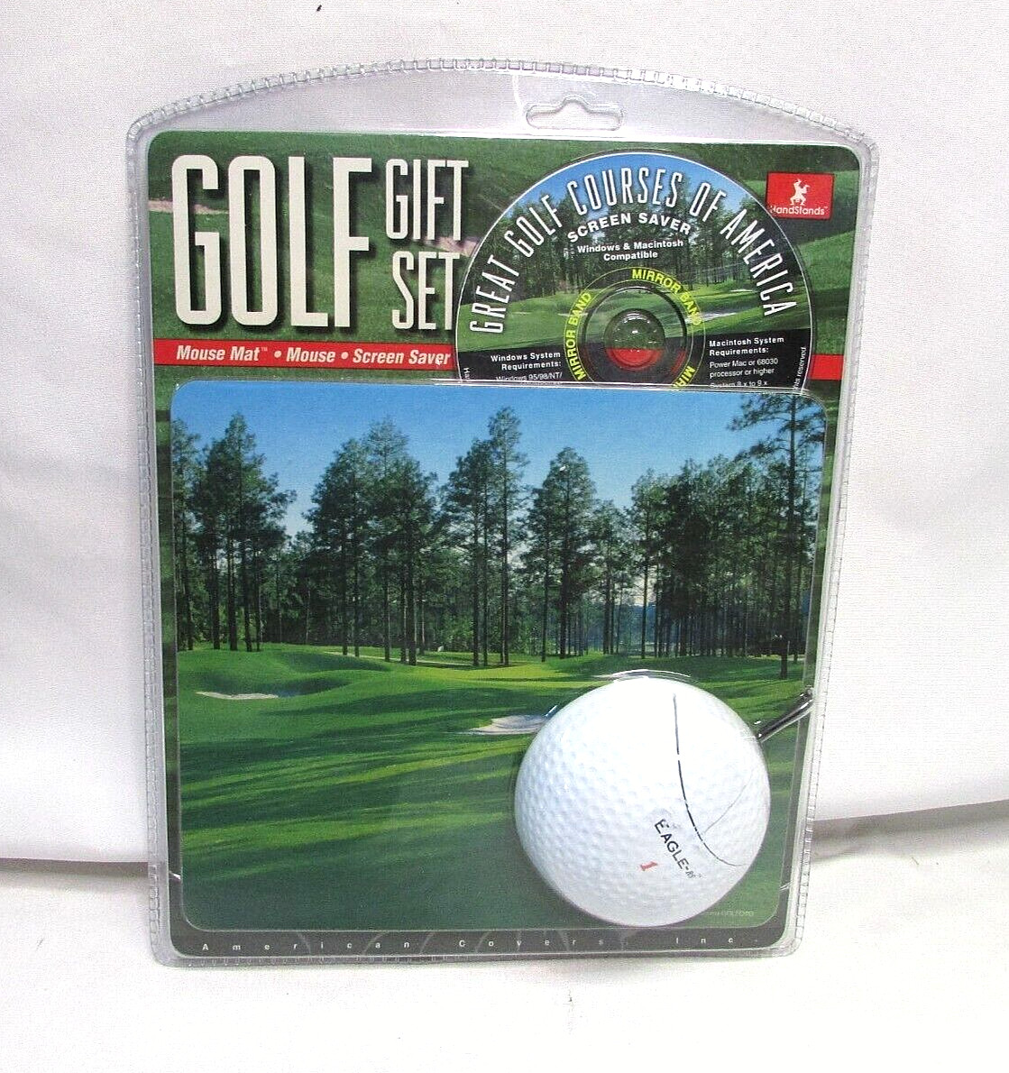  Golf Gift Set with Golf Ball Mouse, Mouse Mat, Screen Saver on CD 