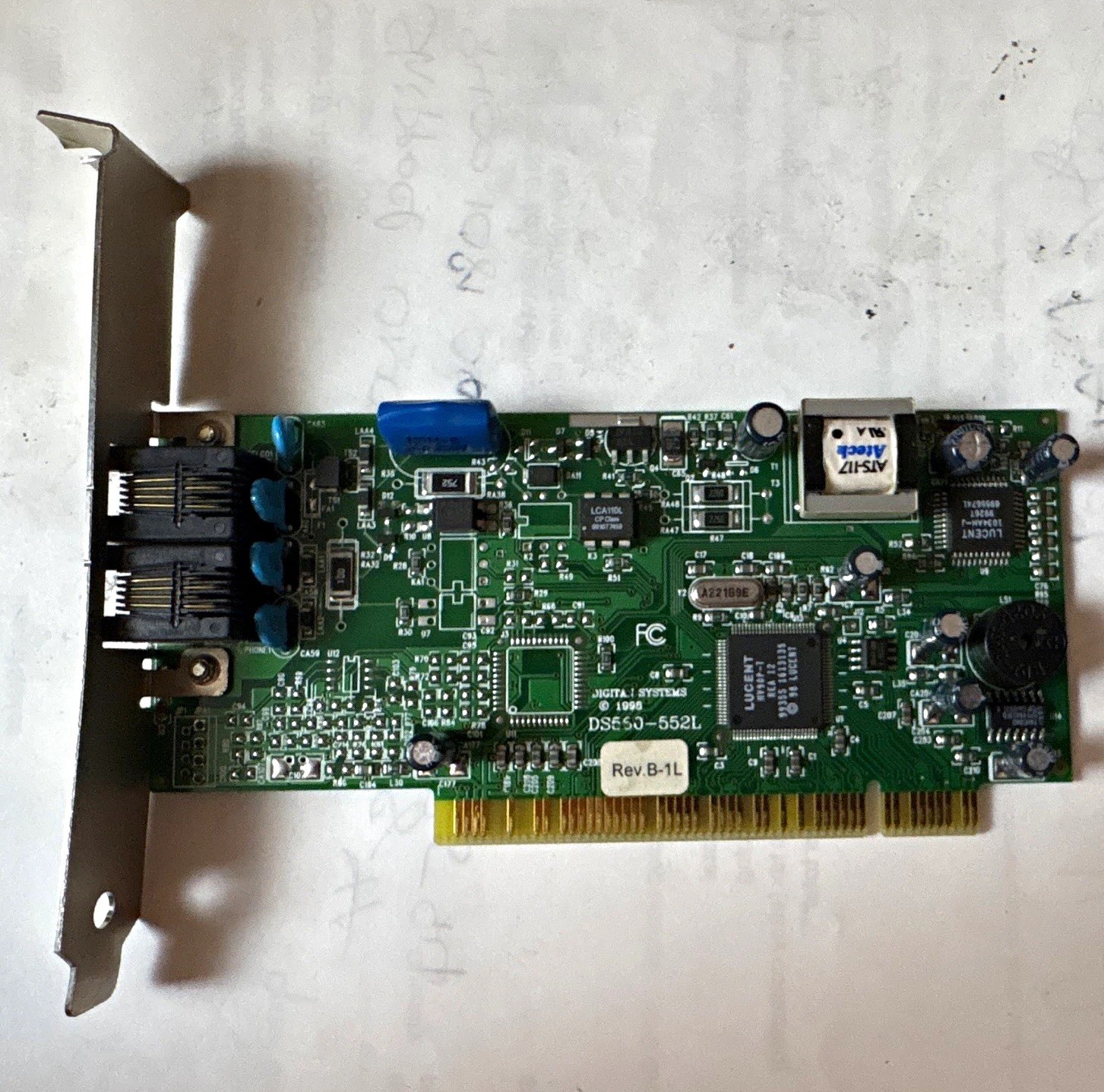 Digitan Systems DS550-552L Lucent 56K PCI Internal Fax Modem Card Vintage. NEW