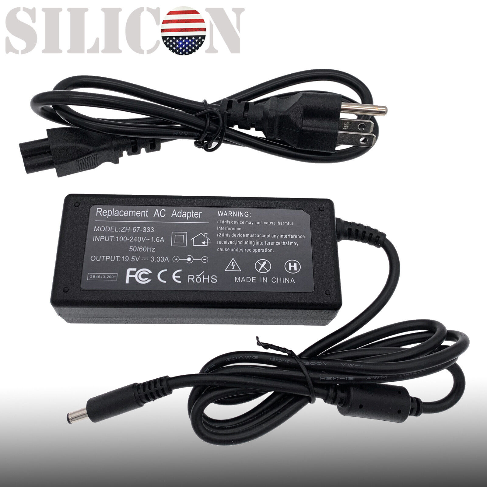 For HP Envy 15-1272wm 15-1222wm 15-1033wm 65W AC Charger Adapter Power Supply
