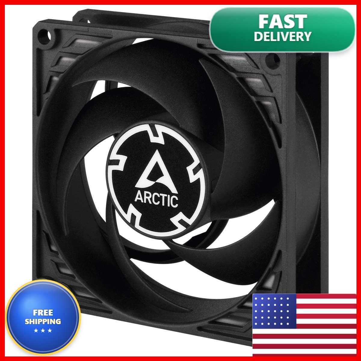 ARCTIC P8 Silent 80mm Case Fan Optimised for Static Pressure
