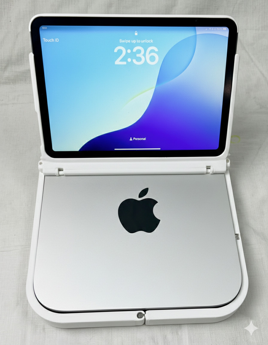 Portable All-in-One Carrying Case for Mac Mini M1/M2 & iPad Mini 6 Gen - White