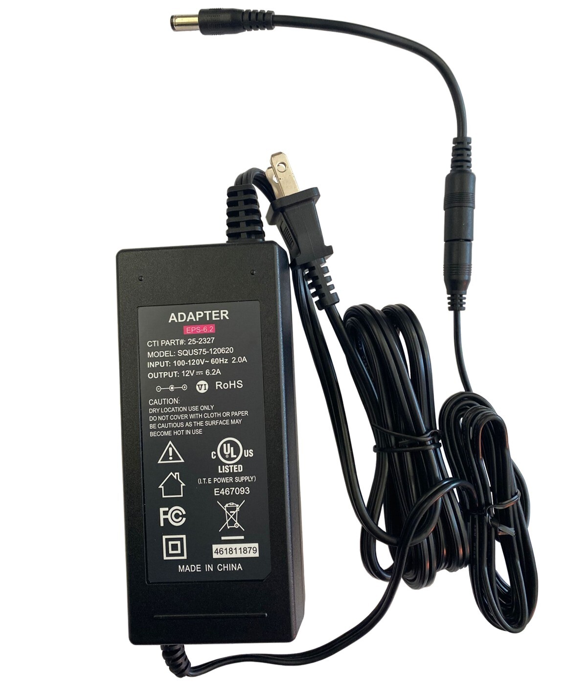 12V UL AC Adapter For Wahoo Model: Sun-1200500 Kickr Snap & Core 5A Power Supply