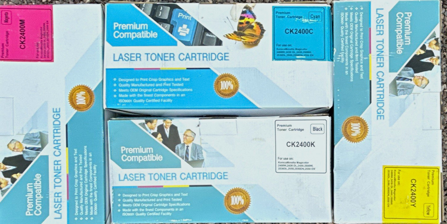 Premium Compatible CK2400 Laser Toner Set CMYK for Konica Minolta