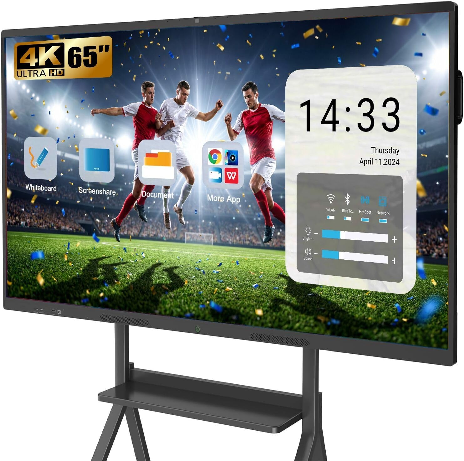 65″ Smart Board, 4K UHD Touchscreen Display Electronic White Board,Android 14