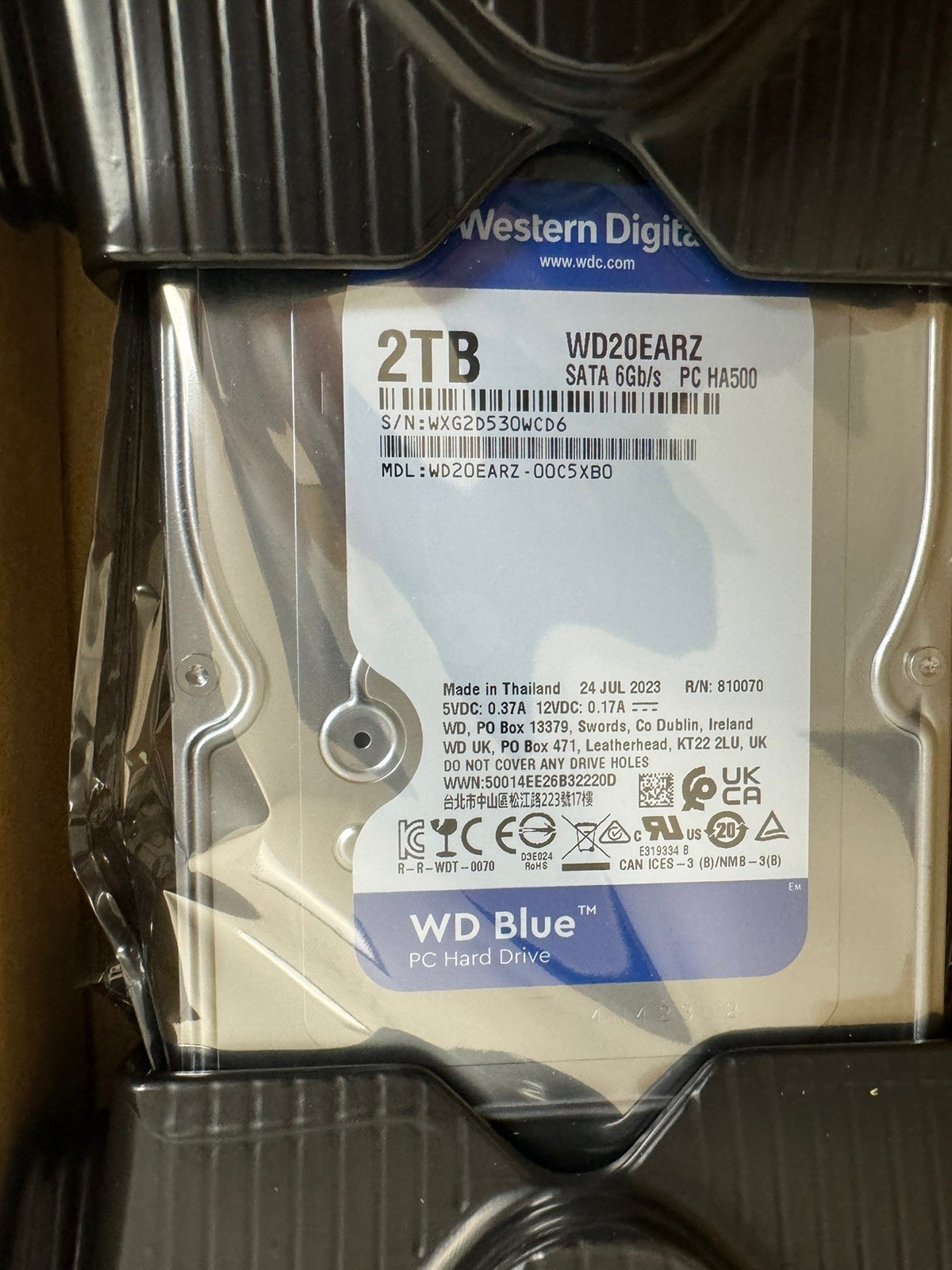 WD Internal Hard Drive WD20EARZ 2TB 5400 RPM 64MB New Sealed Western Digital