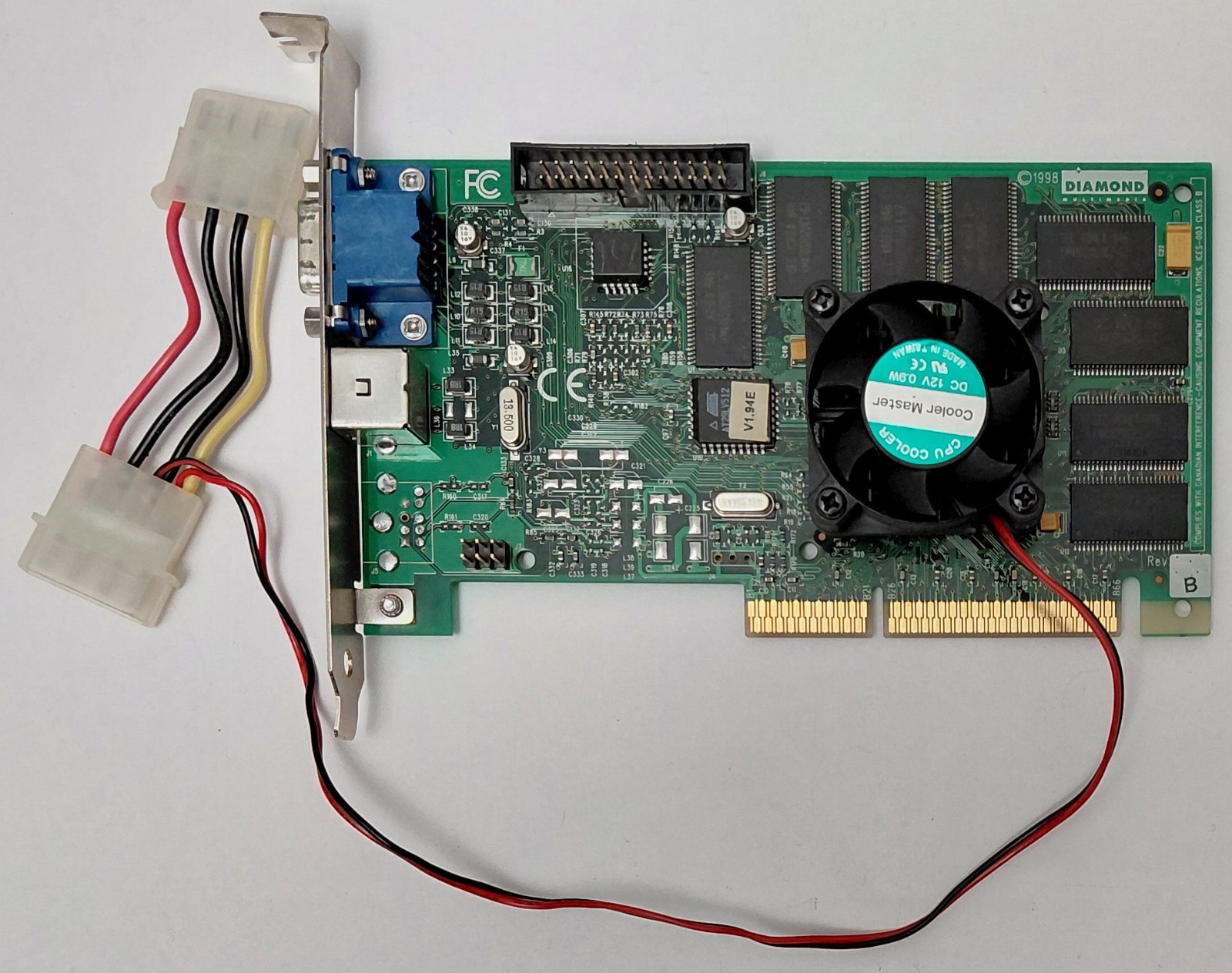 Diamond Viper V550 ATXTV AGP Graphics Card (Nvidia TNT, 16MB, Retro, 1998)
