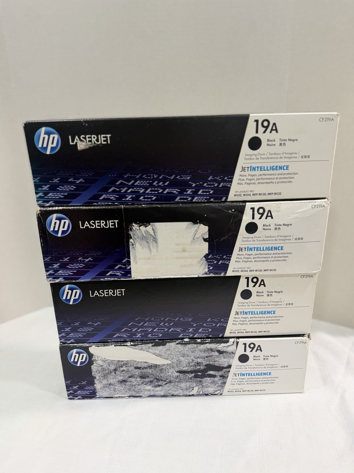 Genuine HP 19A CF219A 4 Set Black LaserJet Imaging Drum Toner Cartridge New