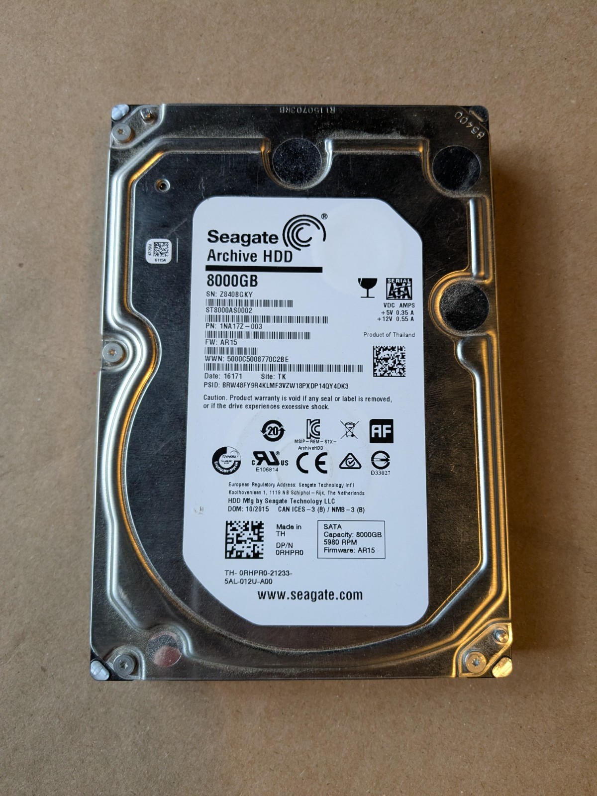 Seagate 3.5" 8TB SATA HDD Hard drive ST8000AS0002 - 7 available