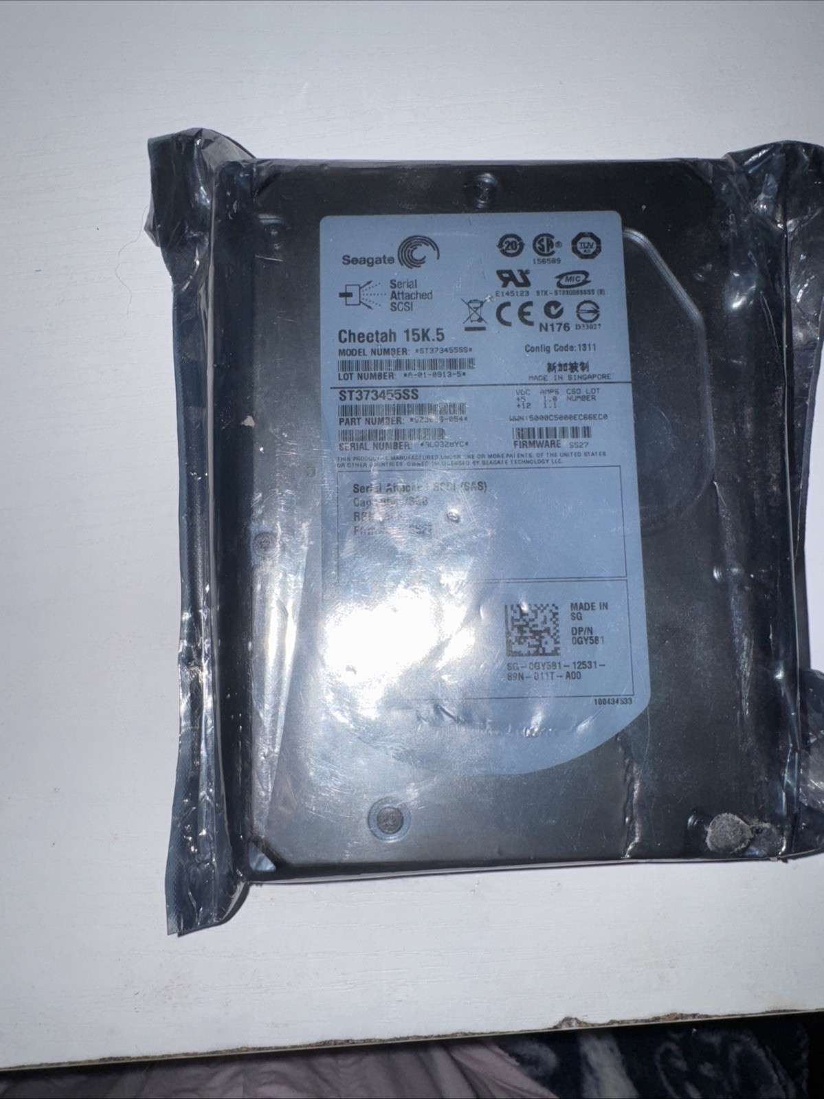 Seagate Cheetah 15K.5 73GB Internal 15000RPM 3.5" SAS Hard Drive ST373455SS
