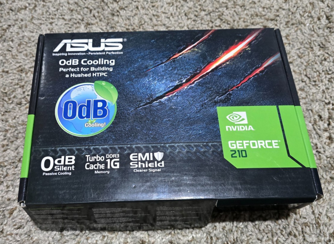 ASUS GeForce 210 SILENT 1GB 512MB Turbo Cache DDR3 PCI-E HDMI DVI VGA Video New