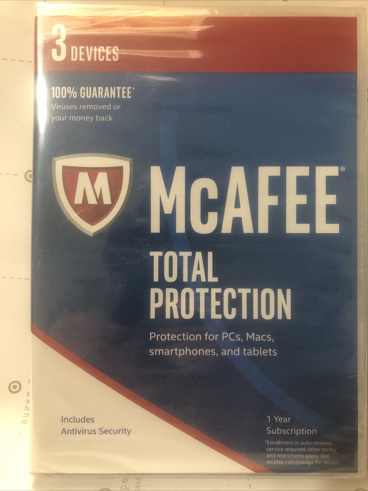 BRAND NEW  McAFEE Antivirus Total Protection 2017 (3 Devices) Factory Sealed,