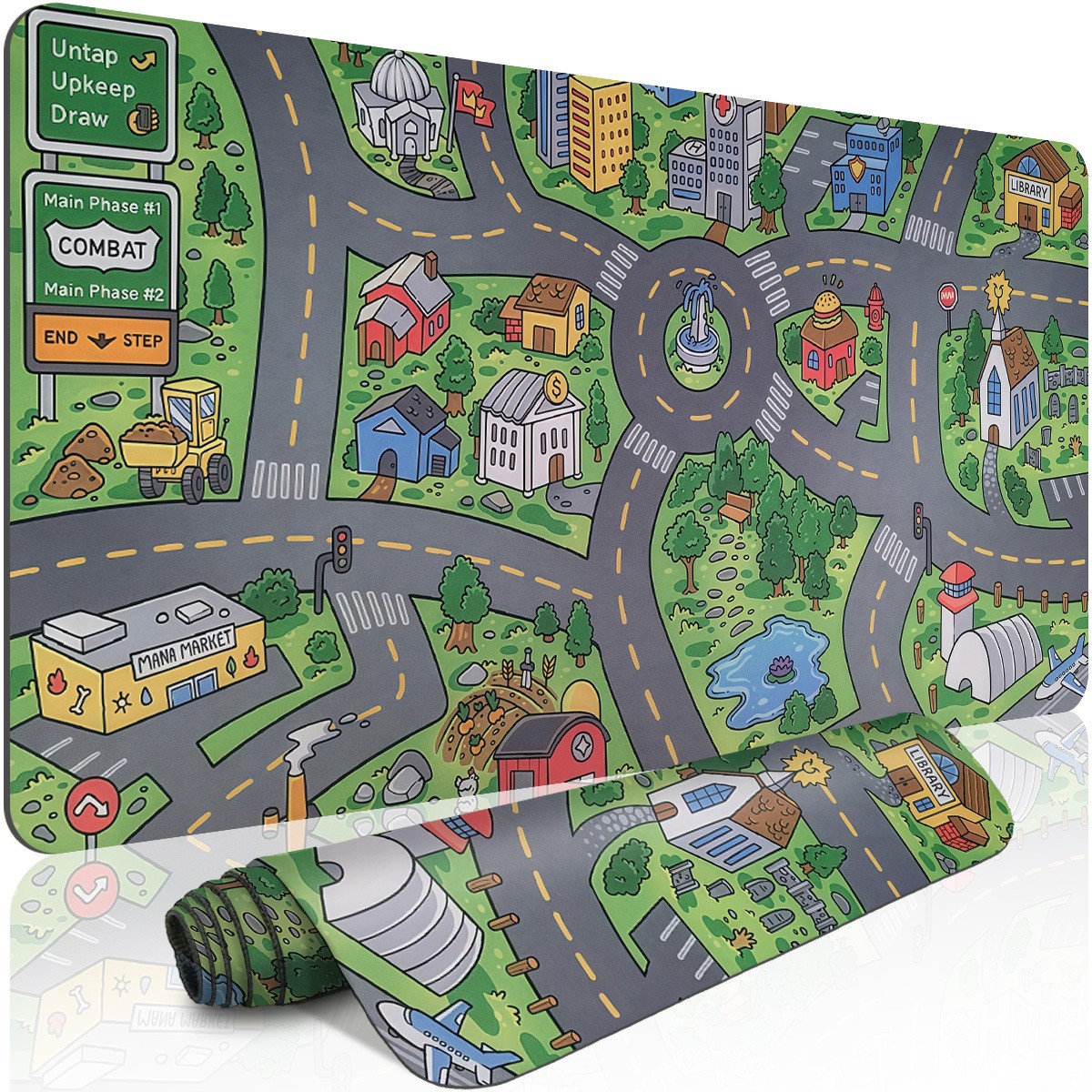 1pc Extended Gaming Mouse Pad and PC Desktop Keyboard Pad - Game Pixel Style R