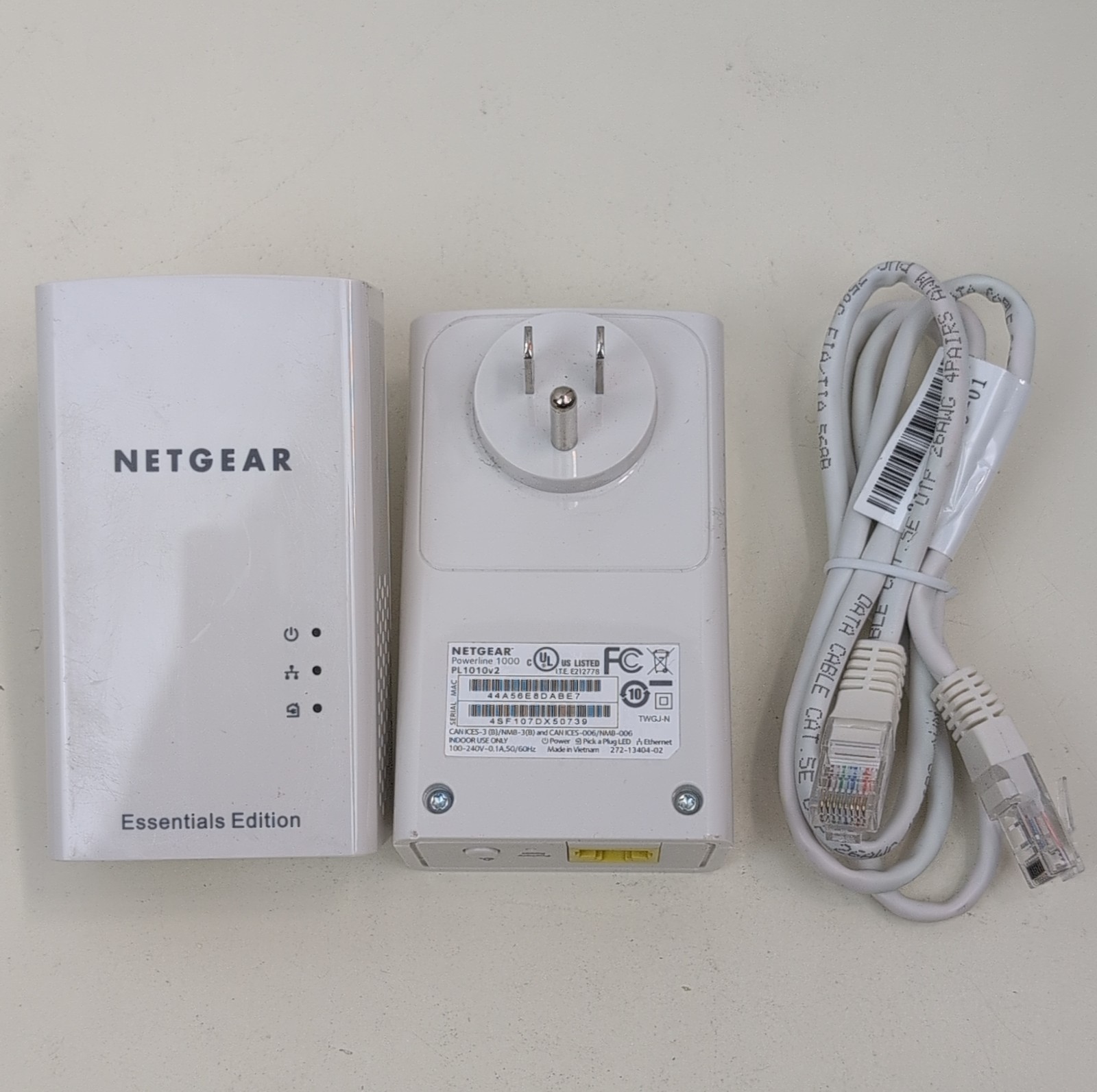 NETGEAR Powerline 1000 PL1010v2 Gigabit Ethernet Adapter Essentials Edition 