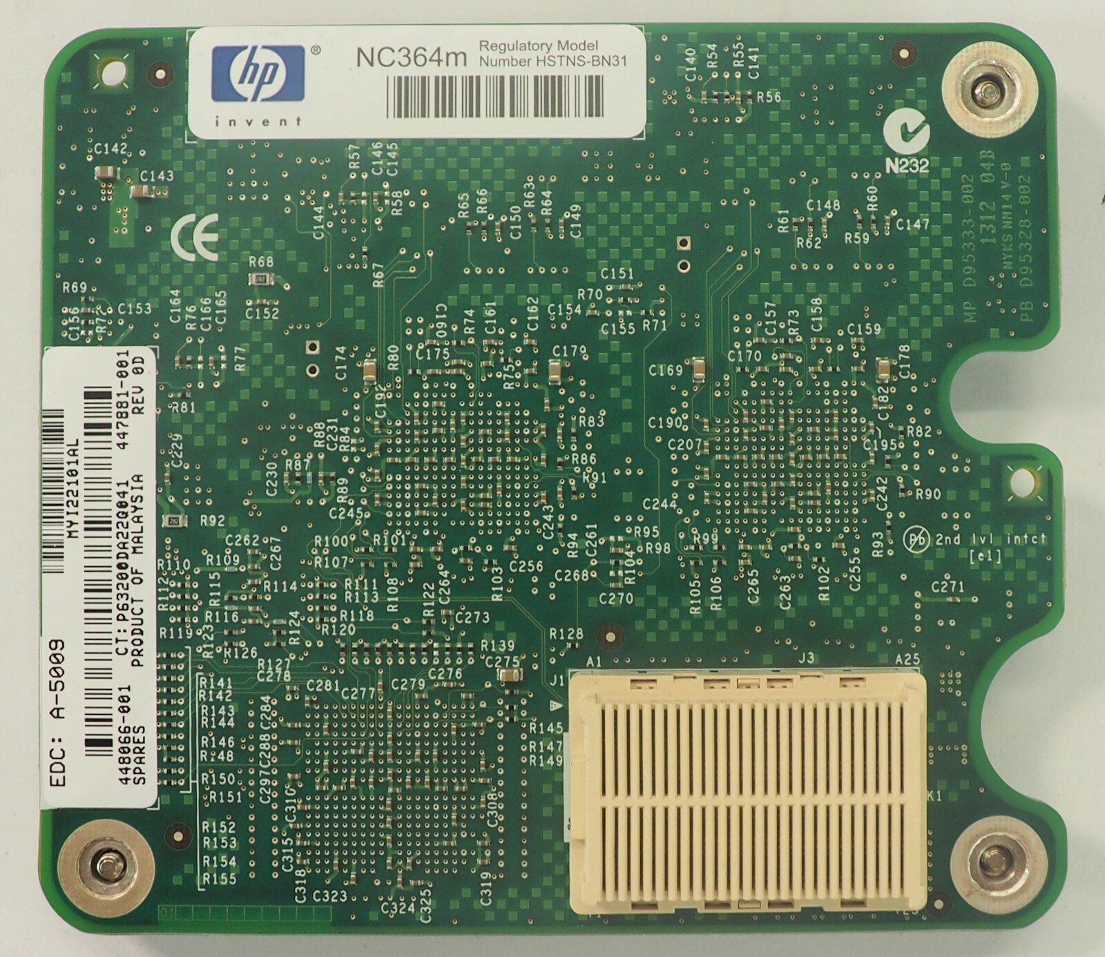 Lot of 4  HP NC364m PCI-E Quad Port 1GbE BL-c Adapter 447883-B21 448066-001