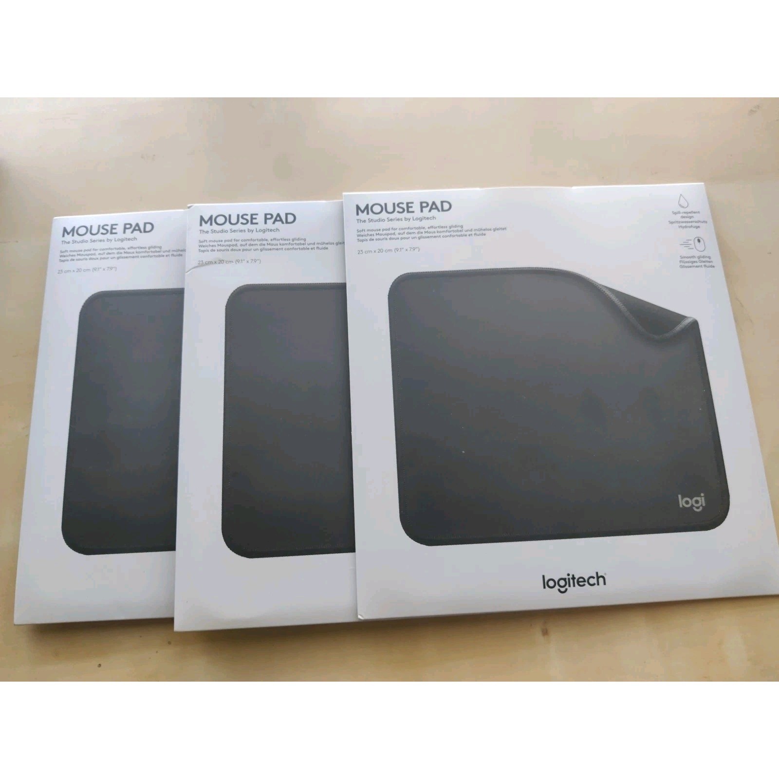 Logitech Studio Series Non-Skid Mouse Pad Graphite (956-000035) 3-pack