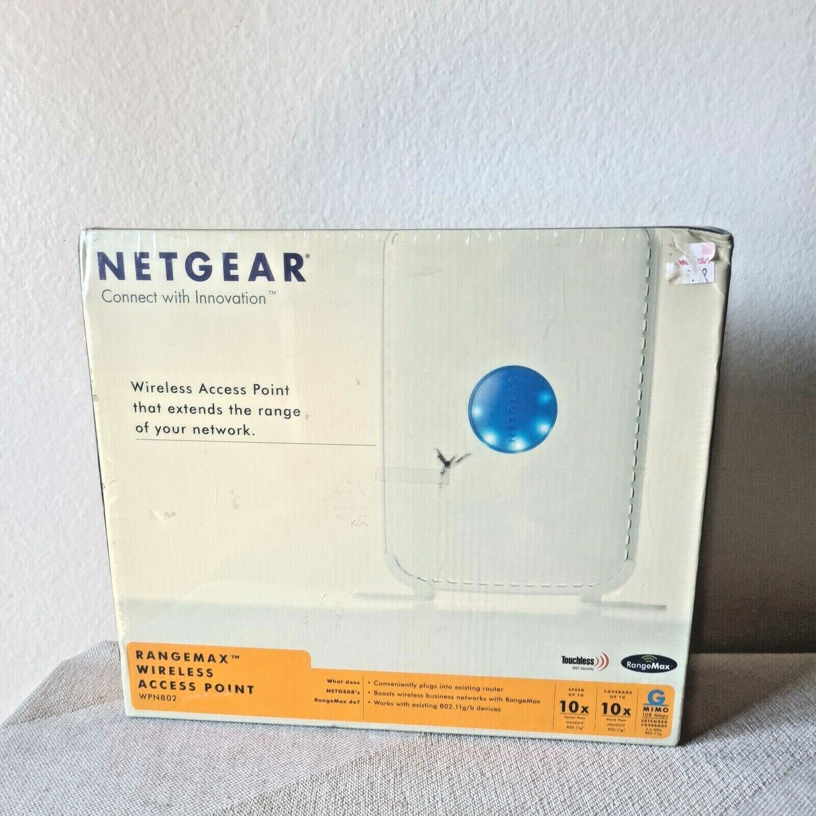 NETGEAR WPN802 RANGEMAX WIRELESS ACCESS POINT Router 108 MPBS New Sealed Box