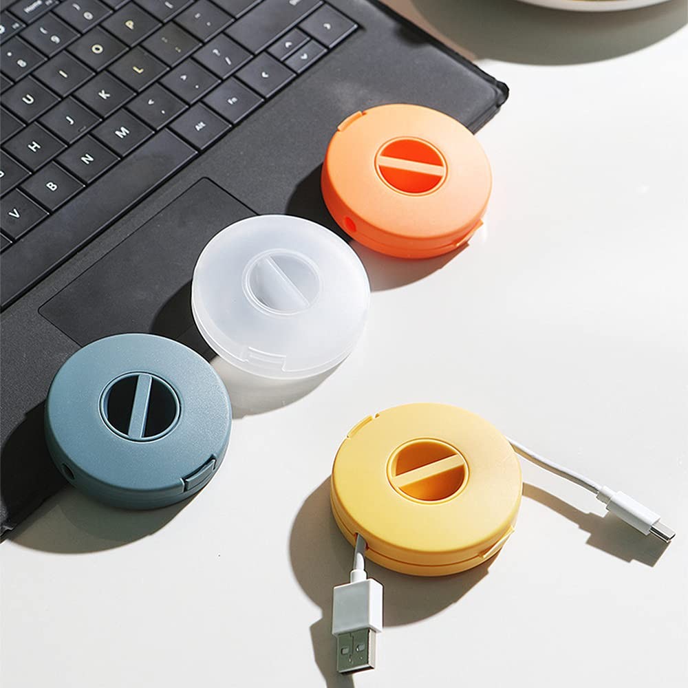 4PCS Cable Management, Retractable Portable Cord Organizer, 4 Colors Flexible...