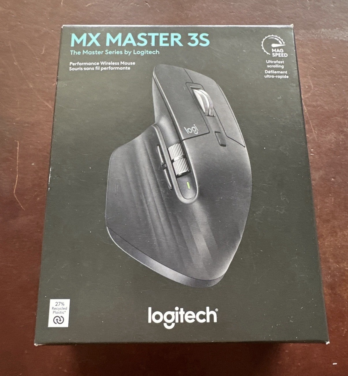 Authentic Logitech MX Master 3S Wireless Mouse Chrome -Graphite (910-006565)